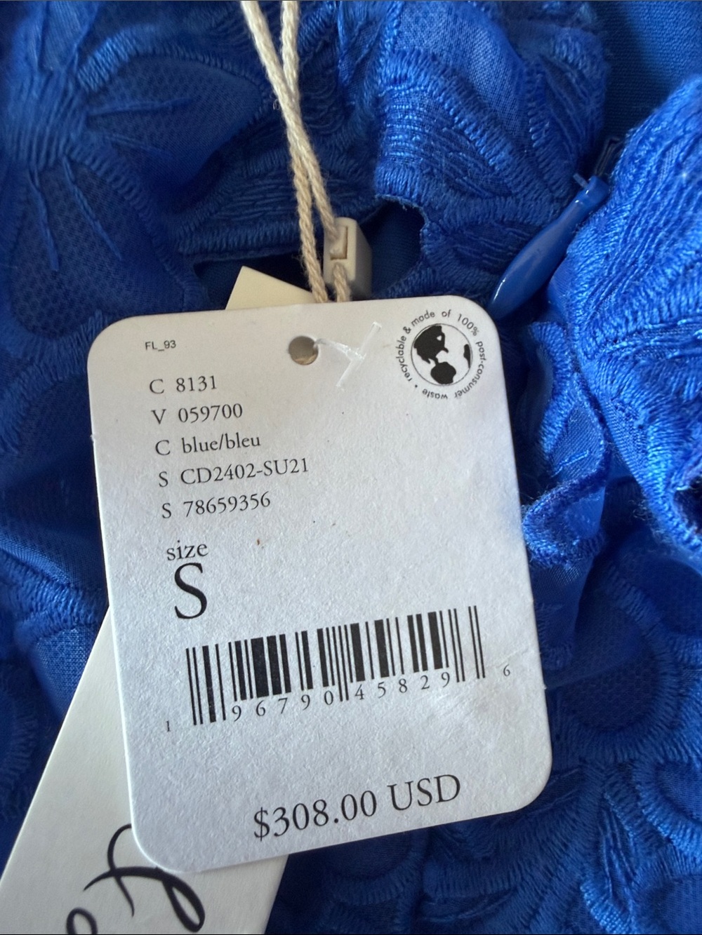 Brand new w tags For Love & Lemons Serena Blue Mini dress Small - Picture 6 of 10